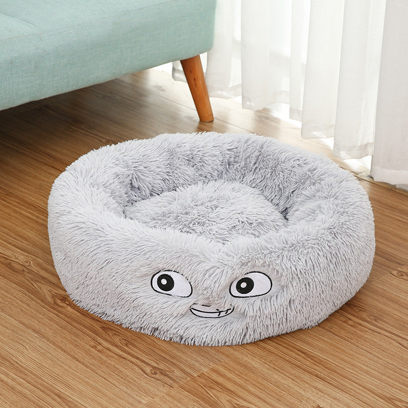 Donut bed with face